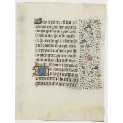 Leaf on vellum from a manuscript Book of Hours, use of Rome.