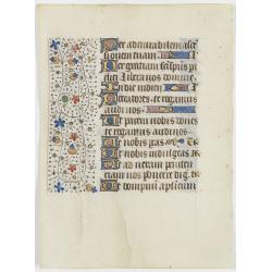 Leaf on vellum from a manuscript Book of Hours, use of Rome.