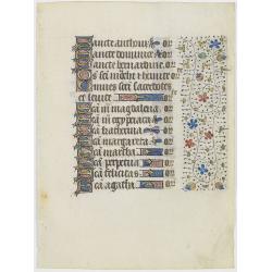 Leaf on vellum from a manuscript Book of Hours, use of Rome.