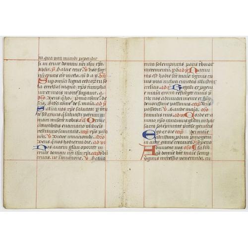 Old map image download for A double leaf from a breviary.