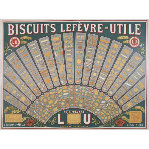 Old map image download for (Publicity) Biscuit Lefèvre-Utile.
