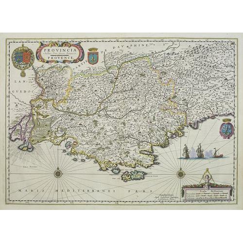 Old map image download for Provincia autore Petro Johanne Bompario Provence.