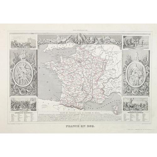 Old map image download for France en 1852.