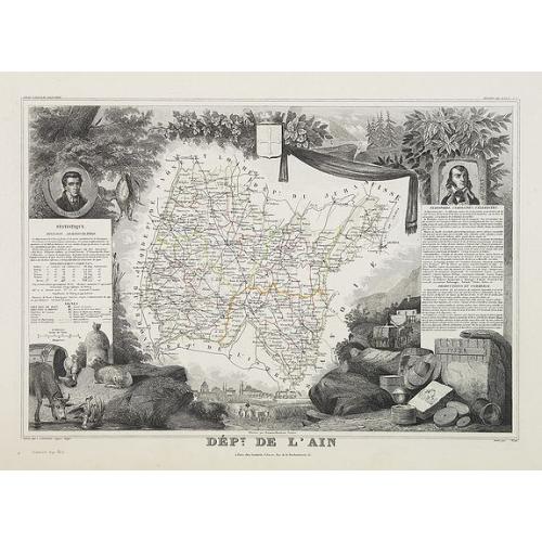 Old map image download for Dépt. De l'Ain. N°1.