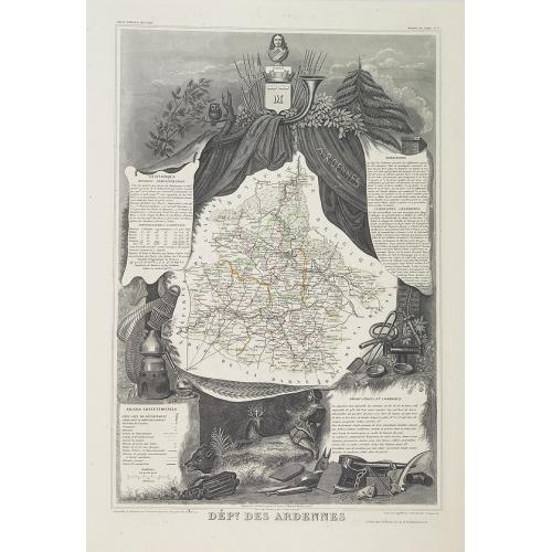 Old map image download for Dépt. Des Ardennes. N°7.