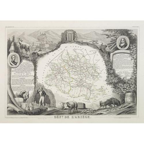 Old map image download for Dépt. De L'Ariège. N°8. [ Foix ]
