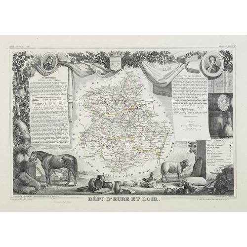 Old map image download for Dépt. De L'Eure et Loir. N°27. [ Chartres ]