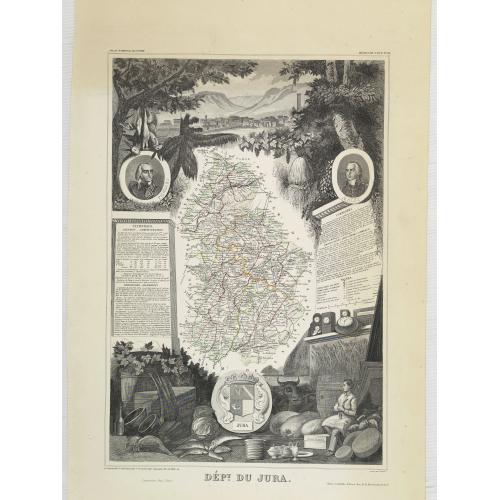 Old map image download for Dépt. Du Jura. N°38.