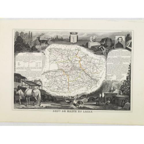 Old map image download for Dépt. De Maine et Loire. N°48.
