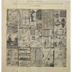A compilation of 16 engravings taken from : Nouveaux Voyages de Mr. Le Baron de Lahontan, dans l'Amerique Septentrionale . . .