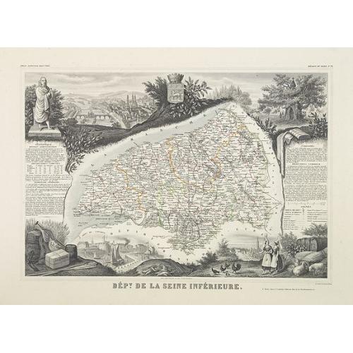 Old map image download for Dépt. De La Seine Inférieure. N°73. [ Rouen ]