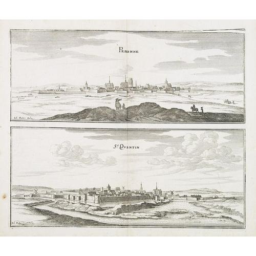 Old map image download for Peronne. St. Quentin.