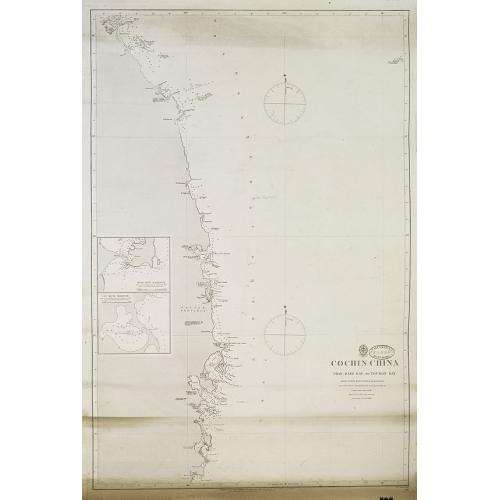 Old map image download for Cochin China. Phan-Rang Bay to Touron Bay.