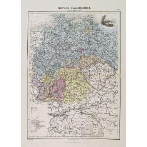 Old map image download for Empire d'Allemagne (Carte d'ensemble).
