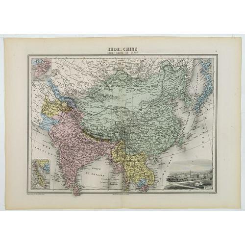 Old map image download for Inde, Chine, Indo-Chine et Japon.