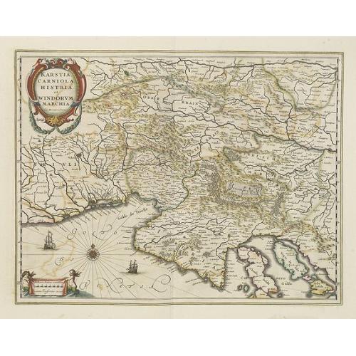 Old map image download for Karstia, Camiola, Histria et Windorum Marchia.