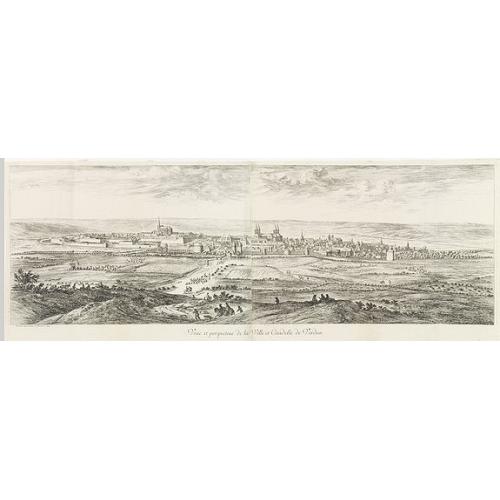 Old map image download for Vue et perspective de la Ville et Citadelle de Verdun.