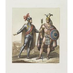Image download for [ Portraits of Motezuma II and Cortes ].