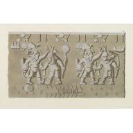 [ Aztec low relief representing ancient warriors ].