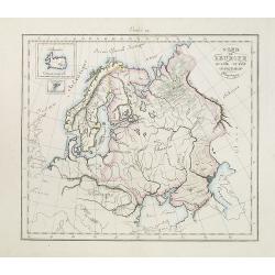 Nord de l'Europe Russie Suède -Denemach- Physique. Etude 19.