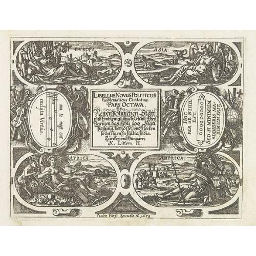Rare, antique map of  LibellusNovus Politicus . . . Pars Octava . . .