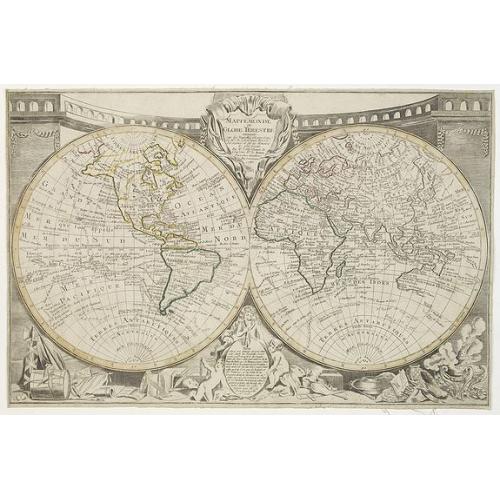 Mappemonde ou globe terestre dressée sur les Nouvelles Observations . . .