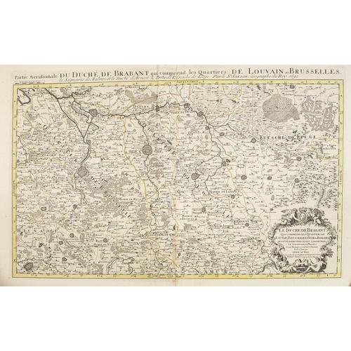 Old map image download for Partie meridionale du Duché de Brabant comprend les Quartiers de Louvain et Brusselles. . .
