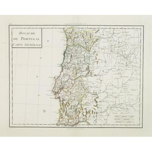 Old map image download for Royaume de Portugal Carte Générale.