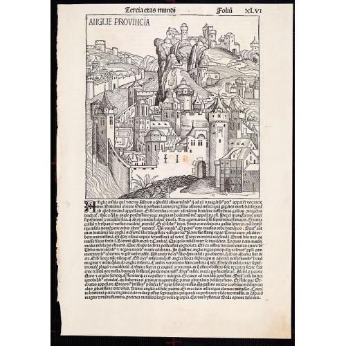Old map image download for Anglie Provincia -Tercia estas mundi and Salomon's genealogy tree XLVI