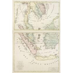 Le Royaume de Siam avec Les Royaumes Qui Luy sont Tributaries & c. / La Royaume de Siam avec les royaumes qui luy sont Tributaires, et les Isles de Sumatra, Andemaon, etc. . . [two sheet map]