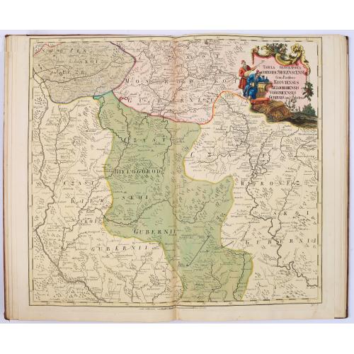 Old map image download for ATLAS RUSSICUS mappa una generali et undeviginti specialibus vastissimum Imperium Russicum cum adiacentibus regionibus [repeated in French].