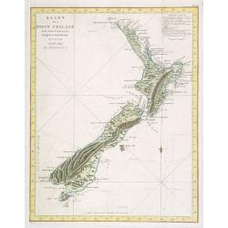 Kaart Van Nieuw Zeeland in de Jaaren 1769 en 1770 bezogt door den Luitenant J. Cook met het Schip De Endeavour.