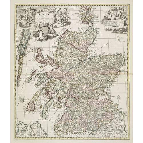 Old map image download for Exactissima Regni Scotiae Tabula tam in septentrionalem et meriodionalem quam in minores earundem provincias insulesq, et undique praetensas accurate . , ,