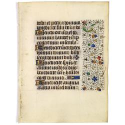 Leaf on vellum from a manuscript Book of Hours, use of Rome.