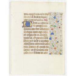 Leaf on vellum from a manuscript Book of Hours, use of Rome.