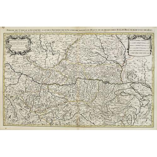 Old map image download for Partie du cercle d'Austriche sçavoir l'Archiduché d'Austriche . . .