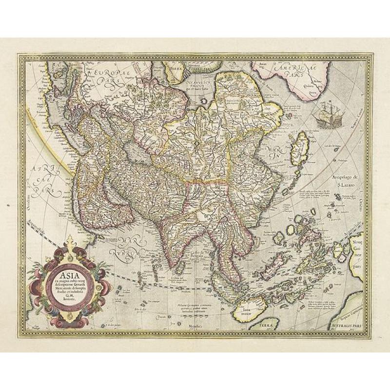 Asia ex magna Orbis terre descriptione Gerardi Mercatoris. . .
