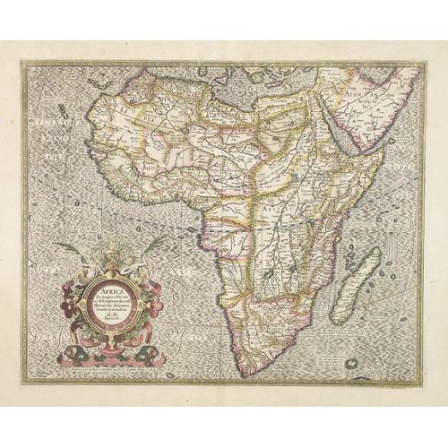 Old map image download for Africa ex magna orbis terre descriptione Gerardi Mercator. . .