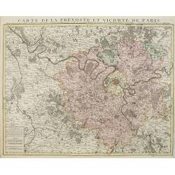 Carte de la prevosté et vicomté de Paris.