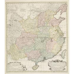 Carte générale de la Chine Dressée sur les Cartes particulières que l'Empereur Cang-hi a fait lever sur les lieux par les RR. PP. Jésuites missionaires dans cet empire / Par le Sr d'Anville.
