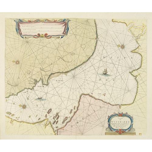 Download a free HR-image of  Pascaart van de Witte-Zee begrypende de custen van Laplandt, van Warsiga tot aen Kandalox en de cust van Corelia tot aen de Riviere Dwina.