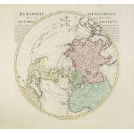 Old map image download for Hemisphere septentrional pour voir plus distinctement les terres arctiques. . .