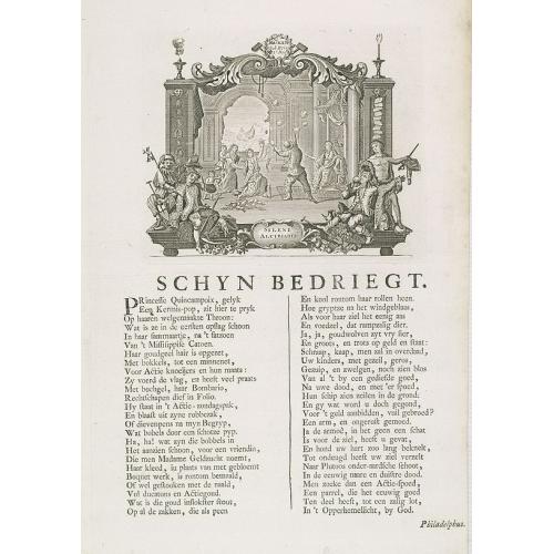 Old map image download for Schyn Bedriegt. [Appearances are deceitful.]