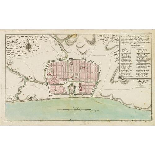 Old map image download for Grundriss des franzosischen Haupt Comtoirs Pondicheri. . .