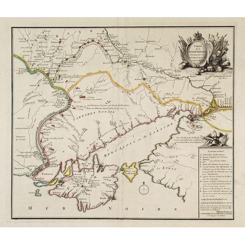 Old map image download for Carte de la Petite Tartarie Dresee par ordre de l'Imperatries de toutes las Russies.