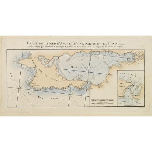 Old map image download for Carte de la mer d'Azof et d'une partie de la Mer Noire.