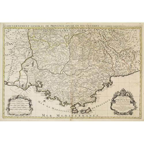 Old map image download for Le gouvernement général de Provencedivise en ses vigueries. . .