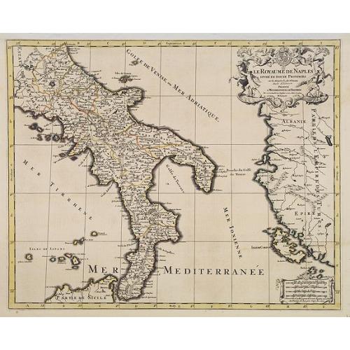 Old map image download for Le royaume de Naples divise en 12 provinces.