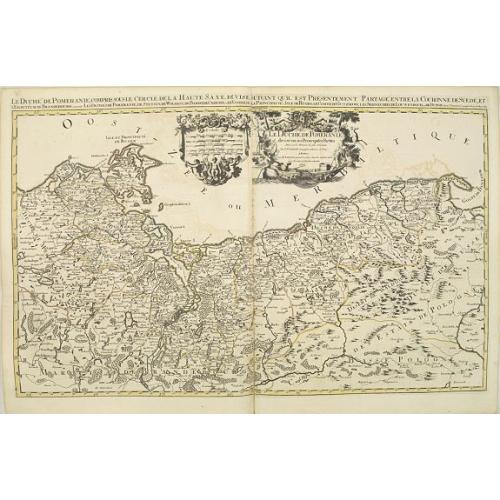 Old map image download for Le Duche de Pomeranie divise en ses principales parties. . .