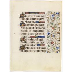 Leaf on vellum from a manuscript Book of Hours, use of Rome.